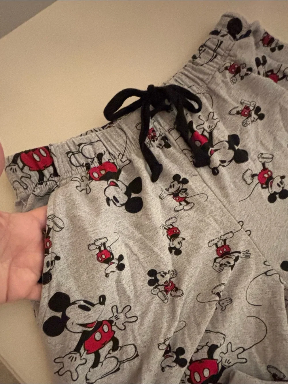 Disney Grey Mickey Mouse Fleece Pajama Bottoms - Picture 9 of 12